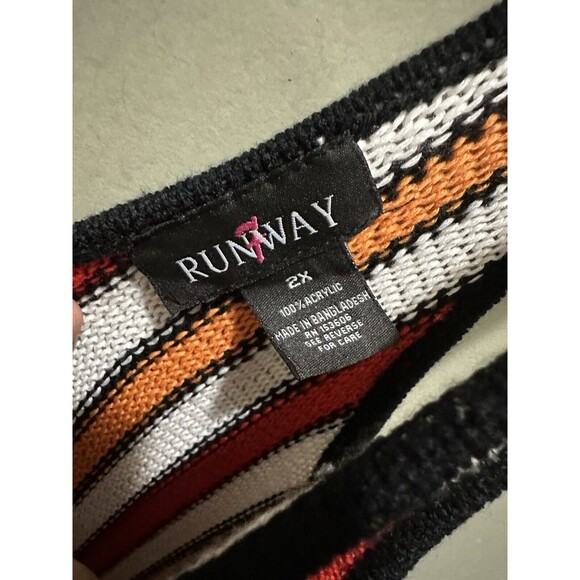 Runway 7 Sweater Womens 2X Crochet Longline Pullover Boho Hippie Beach Wear - Picture 3 of 4